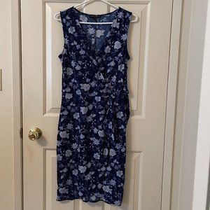 Banana Republic Blue Floral Dress Size Small